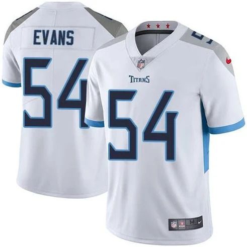 Men Tennessee Titans 54 Rashaan Evans Nike White Vapor Limited NFL Jersey